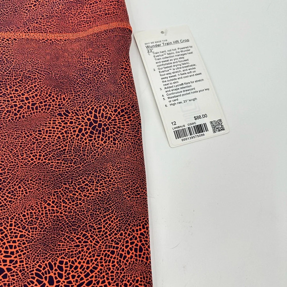Lululemon Wunder Train High Rise Crop 23” Leggings NWT Orange Larkspur - Picture 9 of 10